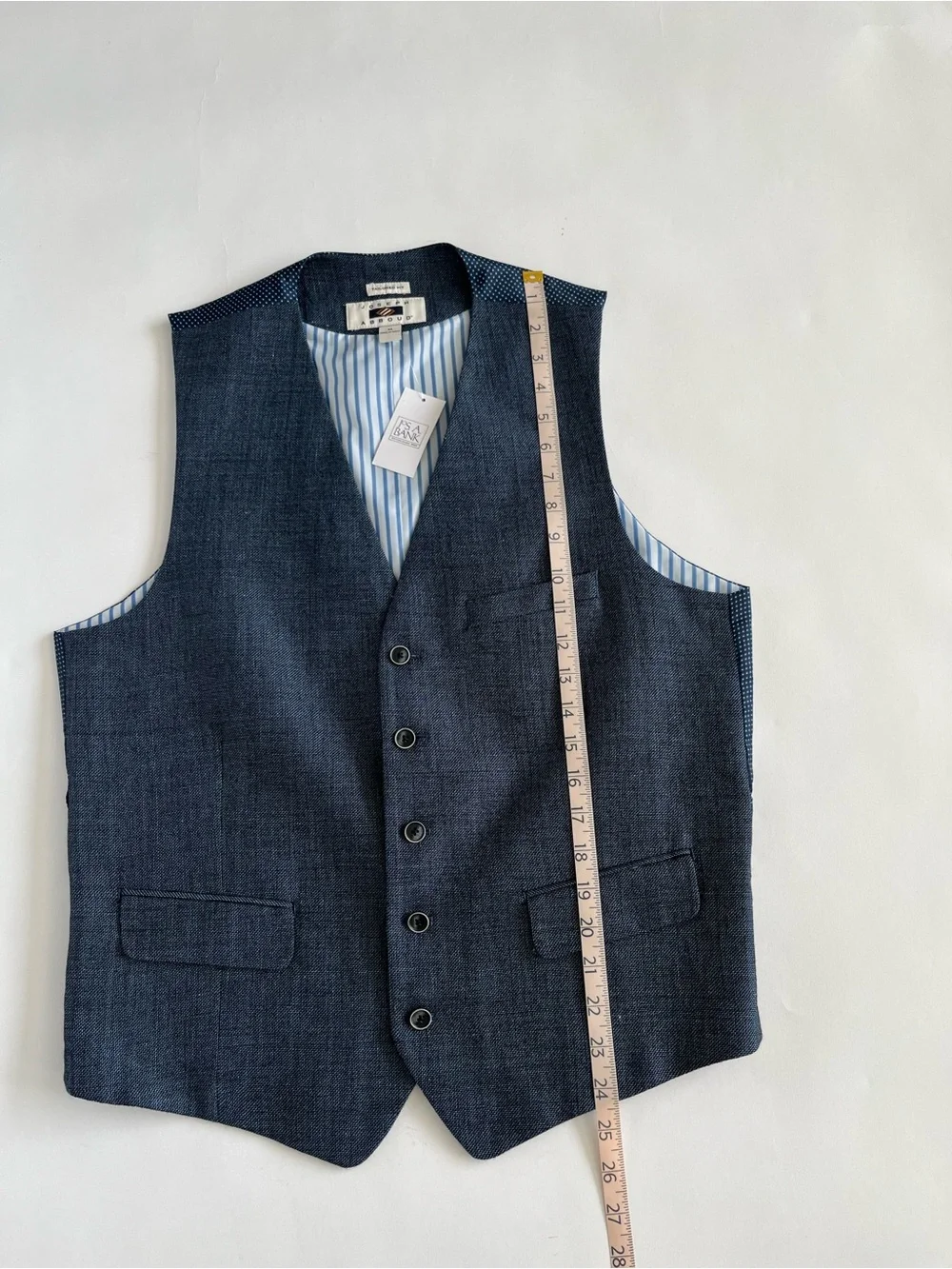 NWT Joseph Abboud Navy Blue Tailored Wool Vest